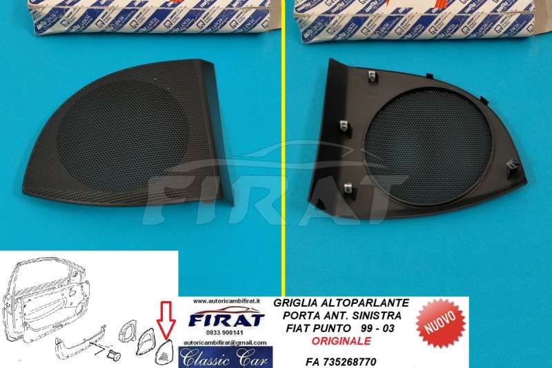 GRIGLIA ALTOPARLANTE FIAT PUNTO 99-03 ANT.SX (735268770)